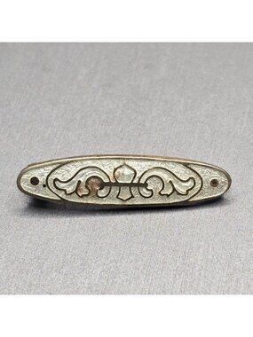 Antique Sterling Guilloche Lingerie Pin/Brooch 1 1/16" White Signed RD 1906 RH